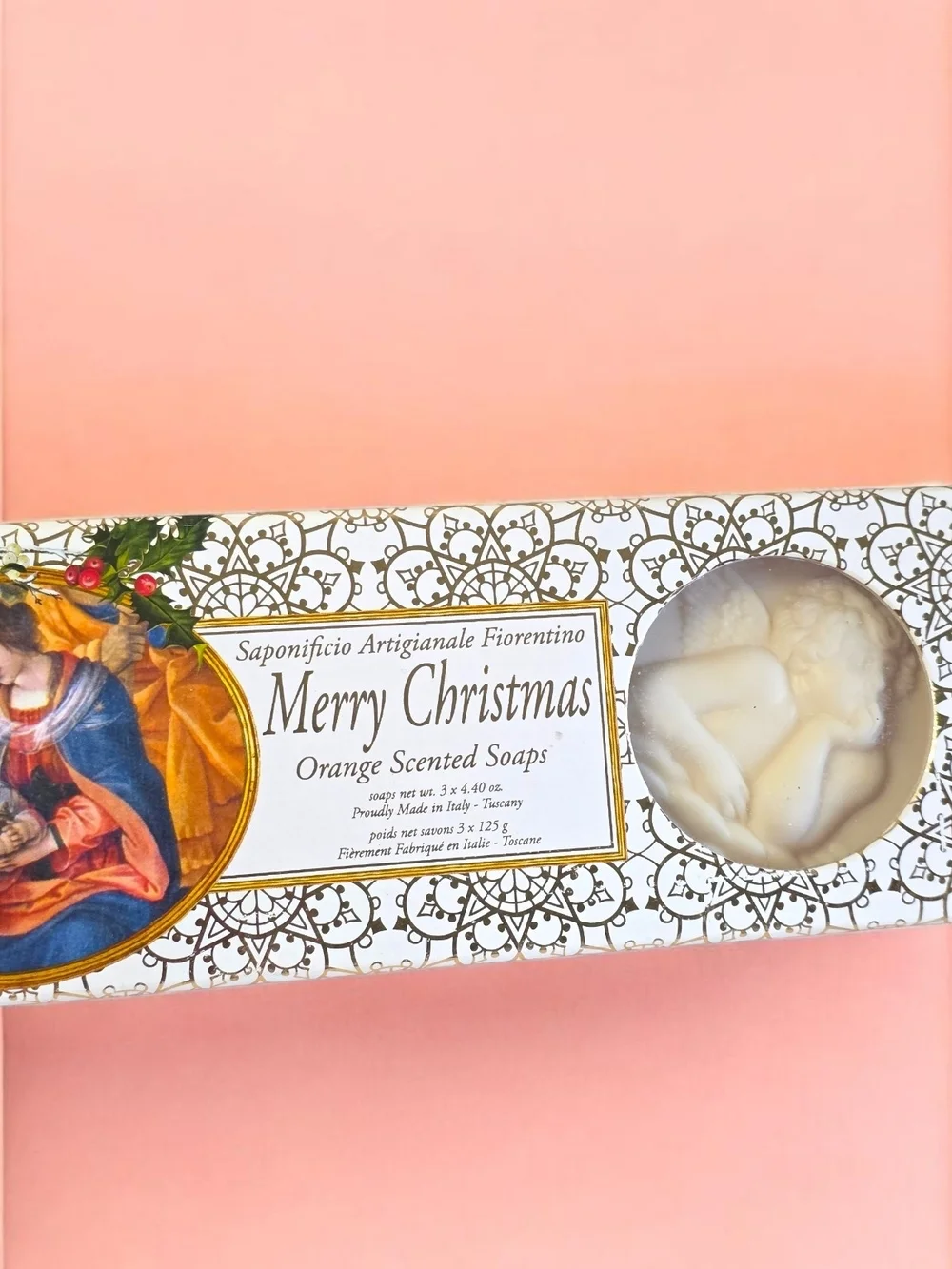 Sapone Artigianale Fiorentino Merry Christmas Orange Soap Gift Set Italy NIB